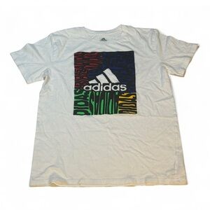 Youth Adidas Large White multicolored Graphic Men's T-Shirt